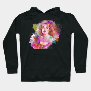 Bette Davis - Splash color art Hoodie